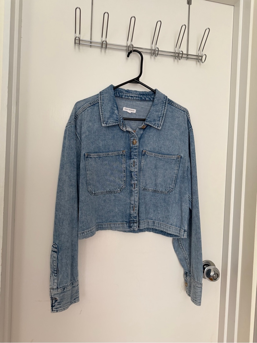 The softest Cropped Denim Jacket - Light Blue